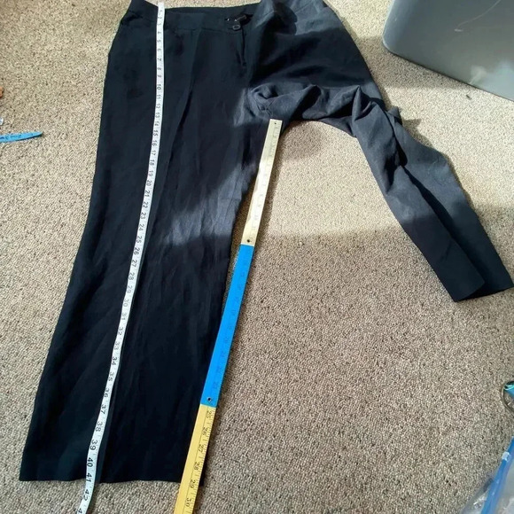 Lane Bryant Linen Blend Solid Black Dress Pants Women Plus Size 20/2X Pockets - Picture 3 of 6